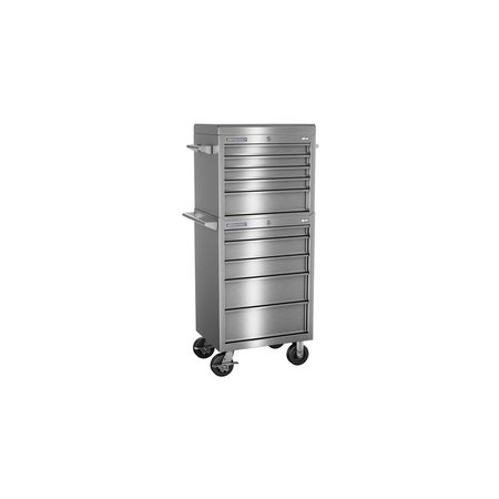 CHAMPION TOOL STORAGE FMPro Plus SST Top Chest/Cabinet With Casters, 10 Drawer, Silver, Stainless Steel, 27 in W FMPSA2710RC